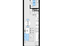 Продается Студия ЖК Резиденция морей, корпус Б, 31.08  м², 9230760 рублей