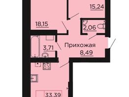 Продается 2-комнатная квартира ЖК Вишневый сад, дом 3, 69.11  м², 8258645 рублей