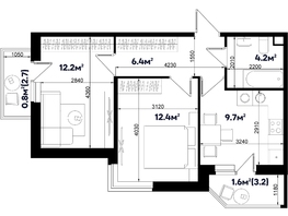 Продается 2-комнатная квартира ЖК Sport Village (Спорт деревня), 2.5, 47.3  м², 8277500 рублей