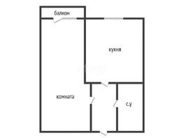 Продается 1-комнатная квартира Молодежная ул, 32.7  м², 2280000 рублей