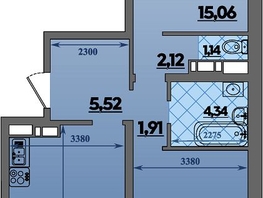Продается 2-комнатная квартира ЖК Предгорье ЛАГО-НАКИ, литера 2, 63.59 м², 7211106 рублей