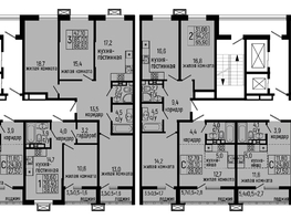 Продается 2-комнатная квартира ЖК Звезды, литер 10, 65.9 м², 8041000 рублей