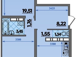 Продается 2-комнатная квартира ЖК Предгорье ЛАГО-НАКИ, литера 8, 65.52  м&sup2;, 7449624 рублей