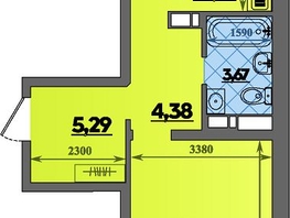 Продается 1-комнатная квартира ЖК Предгорье ЛАГО-НАКИ, литера 4, 44.64  м&sup2;, 6209999 рублей