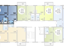 Продается 2-комнатная квартира ЖК Предгорье ЛАГО-НАКИ, литера 2, 60.62  м², 6669000 рублей