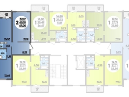 Продается 2-комнатная квартира ЖК Предгорье ЛАГО-НАКИ, литера 2, 67  м², 7002000 рублей