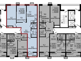 Продается 3-комнатная квартира ЖК Звезды, литер 10, 86.6  м², 15588000 рублей