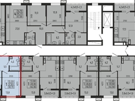 Продается 1-комнатная квартира ЖК Звезды, литер 12, 39.7  м², 7544000 рублей