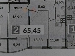 Продается 2-комнатная квартира Цезаря Куникова ул, 65.45  м², 6200000 рублей