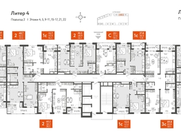 Продается 2-комнатная квартира ЖК Все Свои VIP, литера 4, 59.55 м², 14589750 рублей