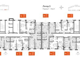 Продается 2-комнатная квартира ЖК Все Свои VIP, литера 3, 59.55  м², 13398750 рублей