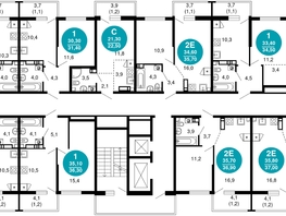 Продается 2-комнатная квартира ЖК Лестория, дом 2, 56.8  м², 25378240 рублей