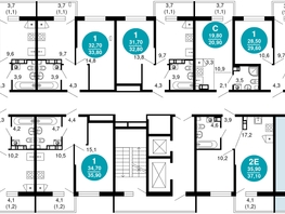 Продается 2-комнатная квартира ЖК Флора, 4 этап, 63.9  м², 27087210 рублей