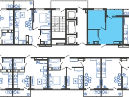 Продается 1-комнатная квартира ЖК Облака-3, дом 1, 34.2 м², 7883100 рублей