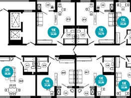 Продается 1-комнатная квартира АО Нескучный сад, корпус 1, 34.8 м², 34239720 рублей