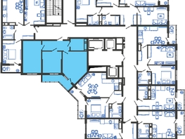 Продается 2-комнатная квартира ЖК Облака-3, дом 1, 56.8  м², 10448928 рублей