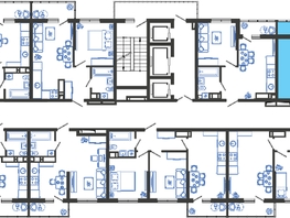 Продается 1-комнатная квартира ЖК Облака-3, дом 1, 33.7  м², 7714604 рублей