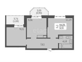 Продается 2-комнатная квартира ЖК Светлоград, литера 16, 41.7  м², 4650000 рублей