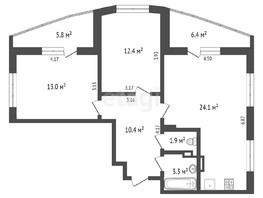 Продается 2-комнатная квартира Конгрессная ул, 65.1  м², 7680000 рублей