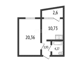 Продается 1-комнатная квартира Западный Обход ул, 39  м², 3190000 рублей