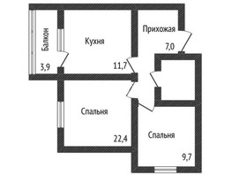 Продается 2-комнатная квартира ЖК Южане, 3 очередь литера 3, 42  м², 4200000 рублей