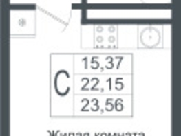 Продается Студия ЖК Зеленый театр, литера 1, 23.56  м², 4330902 рублей