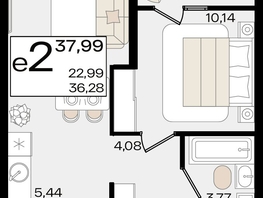 Продается 2-комнатная квартира ЖК Патрики, литер 1.1, 37.99  м², 11499573 рублей