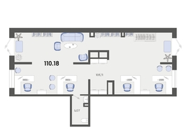 Продается Офис ЖК Высочество, литера 2, 110.18  м², 17959340 рублей