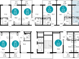 Продается 2-комнатная квартира ЖК Лестория, дом 2, 47.3  м&sup2;, 20959845 рублей