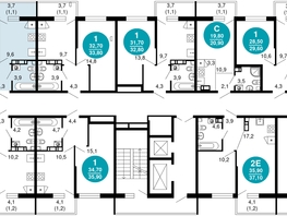 Продается 2-комнатная квартира ЖК Флора, 4 этап, 42.2 м², 17306220 рублей