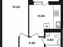 Продается 1-комнатная квартира ЖК Neo-квартал Красная площадь, 14, 36  м², 6300000 рублей