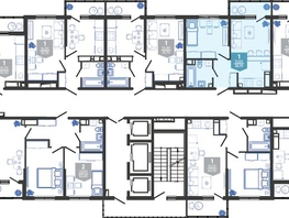 Продается 1-комнатная квартира ЖК Облака-3, дом 1, 36.1  м², 7521435 рублей