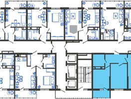 Продается 2-комнатная квартира ЖК Облака-3, дом 1, 56.2  м², 9750700 рублей