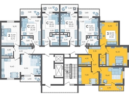 Продается 3-комнатная квартира ЖК Горный квартал, литера 1, 81.9  м², 21826350 рублей