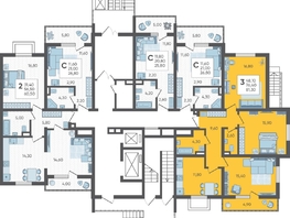 Продается 3-комнатная квартира ЖК Горный квартал, литера 4, 81.3  м², 21666450 рублей