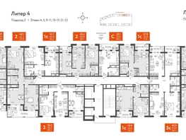 Продается 2-комнатная квартира ЖК Все Свои VIP, литера 4, 50.5  м², 11362500 рублей