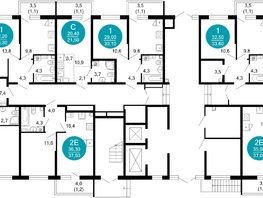 Продается 1-комнатная квартира ЖК Флора, 4 этап, 25.9  м², 10390160 рублей