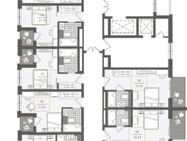 Продается 3-комнатная квартира ЖК Нескучный сад, корпус 2, 64.7 м², 74101400 рублей