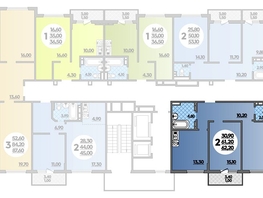 Продается 2-комнатная квартира ЖК Парк у дома, литера 7.1, 62.2  м², 9808940 рублей