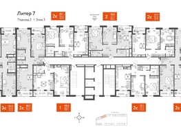 Продается 2-комнатная квартира ЖК Все Свои VIP, литера 7, 55.35 м², 12813525 рублей