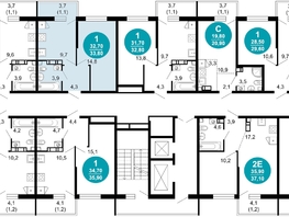 Продается 1-комнатная квартира ЖК Флора, 4 этап, 33.8  м², 15447180 рублей