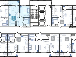 Продается 1-комнатная квартира ЖК Облака-3, дом 1, 39.9  м², 8185485 рублей