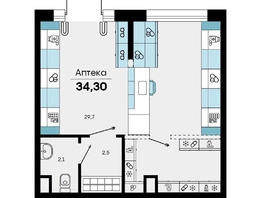 Продается Офис ЖК Стрижи, литера 4, 34.7  м², 5205000 рублей