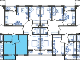 Продается 1-комнатная квартира ЖК Облака-3, дом 1, 32.3  м², 7206130 рублей