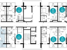 Продается 2-комнатная квартира ЖК Лестория, дом 4, 44.4  м², 18181800 рублей