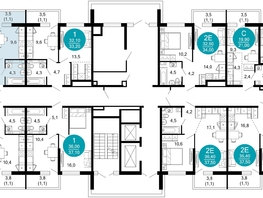 Продается 2-комнатная квартира ЖК Лестория, дом 4, 42.2  м², 19707400 рублей