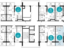 Продается 1-комнатная квартира ЖК Лестория, дом 4, 37.5  м², 15510000 рублей