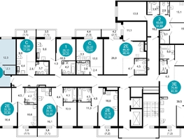 Продается 2-комнатная квартира ЖК Лестория, дом 5, 61.2  м², 21426120 рублей