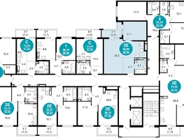 Продается 1-комнатная квартира ЖК Лестория, дом 5, 48.3  м², 17774400 рублей