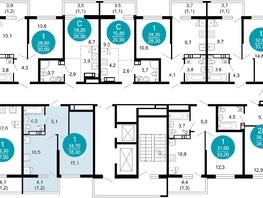 Продается 1-комнатная квартира ЖК Лестория, дом 6, 35.9  м², 15368790 рублей